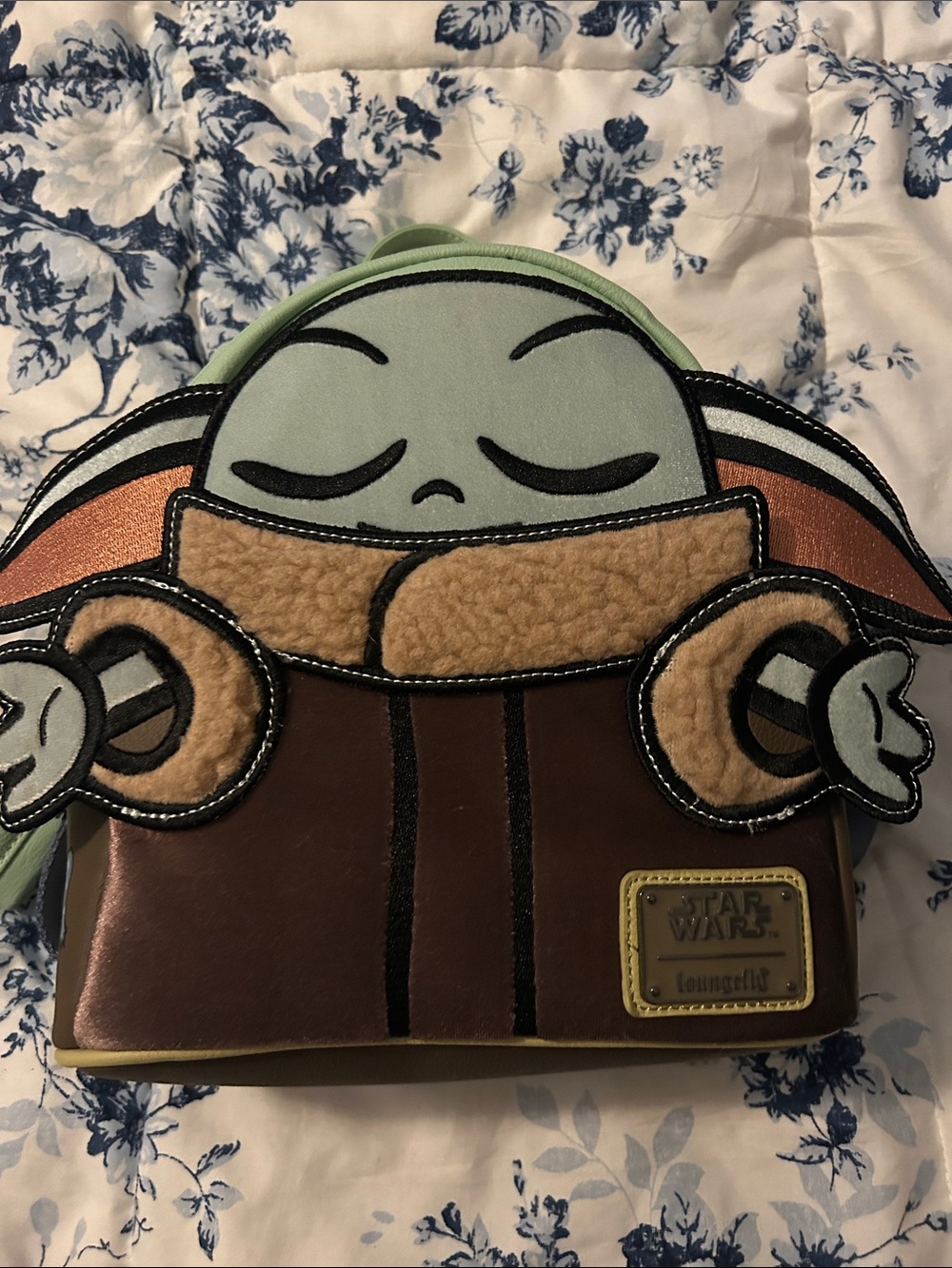 Loungefly Star Wars Baby Yoda Mini Backpack in Green, Brown & Tan